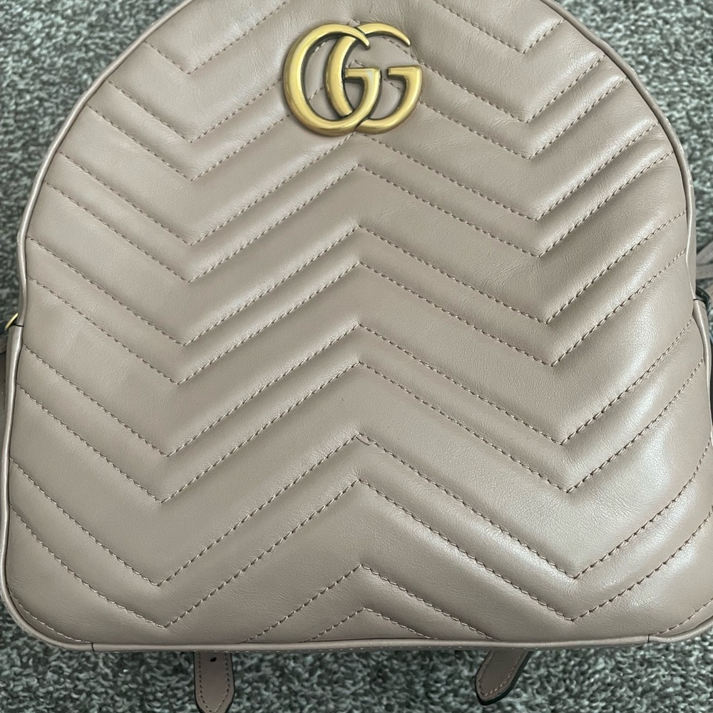Gucci Tan Backpack with Iconic Design